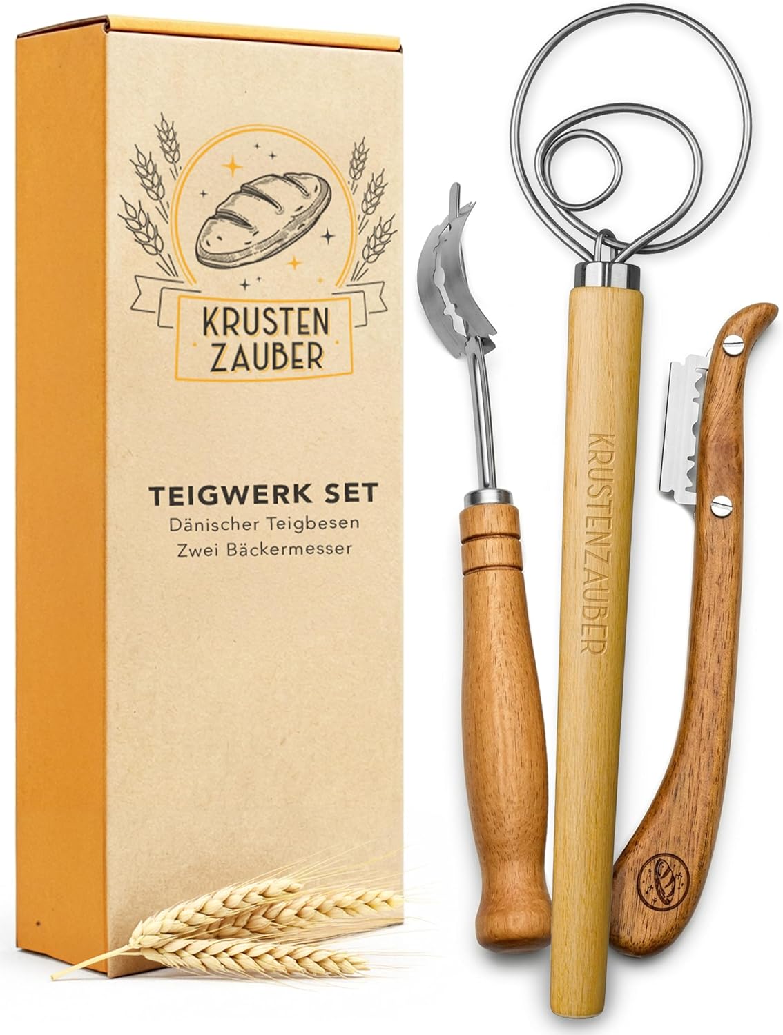 Dänischer Schneebesen & Bäckermesser 2er Set