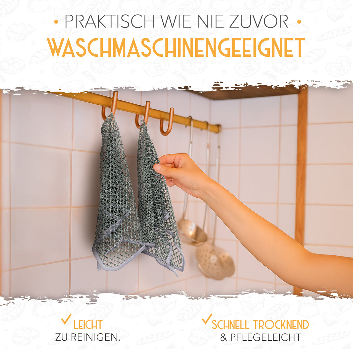 2er Set Teigreinigungstücher