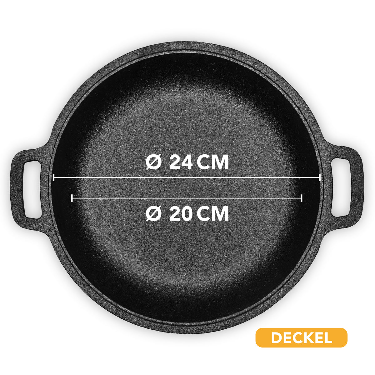 2-in-1 Gusseisen Brotbacktopf 4,7l mit Deckel und Gärkorb