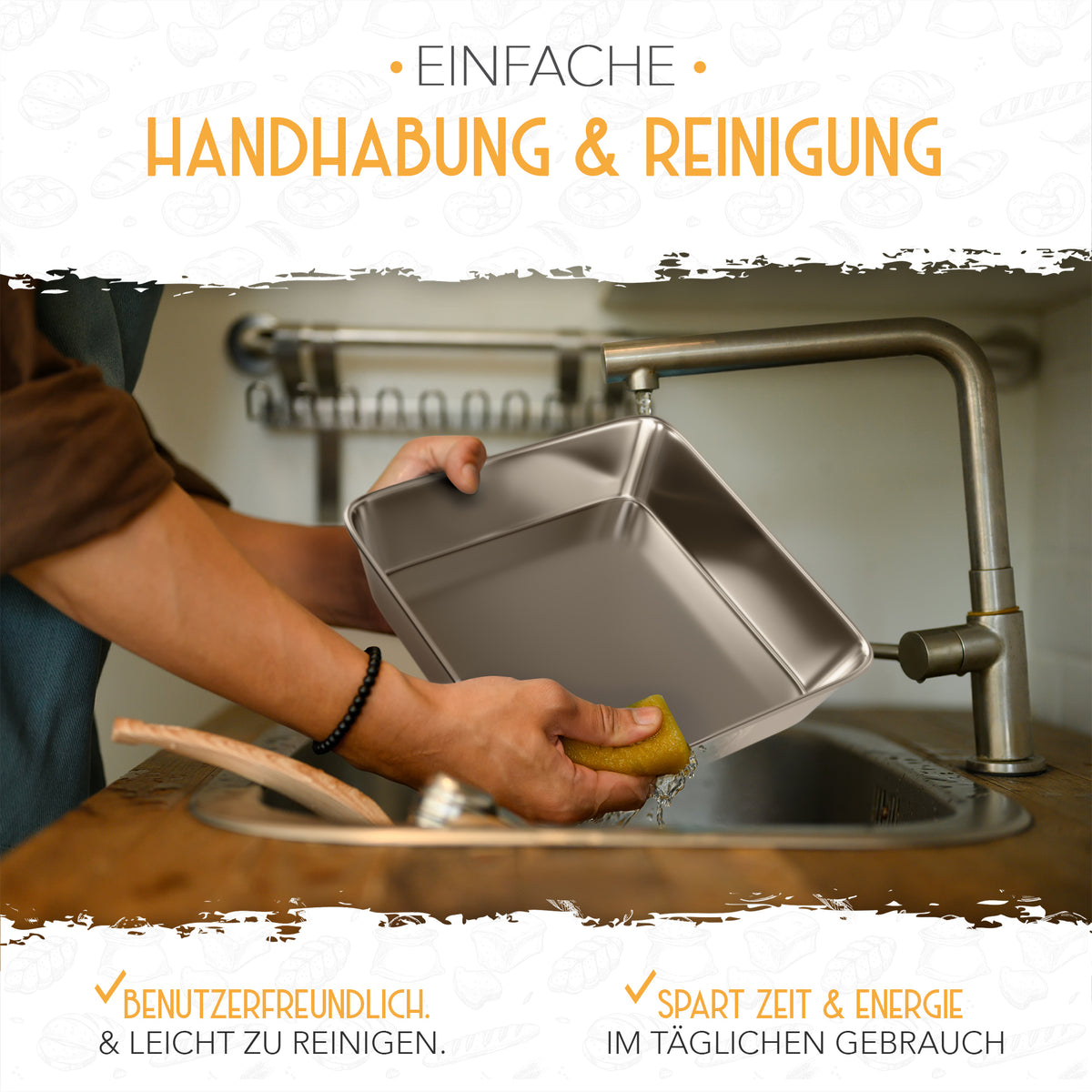 Lavasteine samt Edelstahl Dampfschüssel zum Brot backen