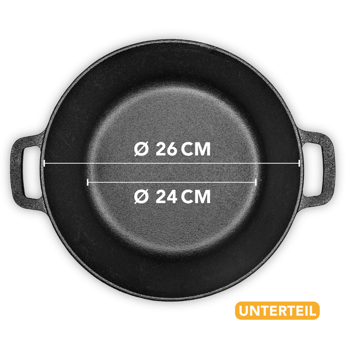 2-in-1 Gusseisen Brotbacktopf 4,7l mit Deckel und Gärkorb