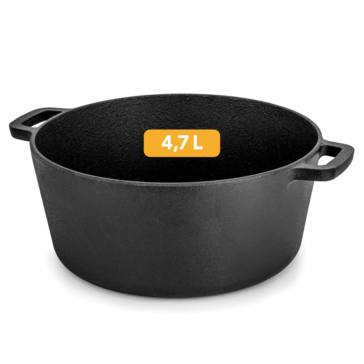 2-in-1 Gusseisen Brotbacktopf 4,7l mit Deckel und Gärkorb